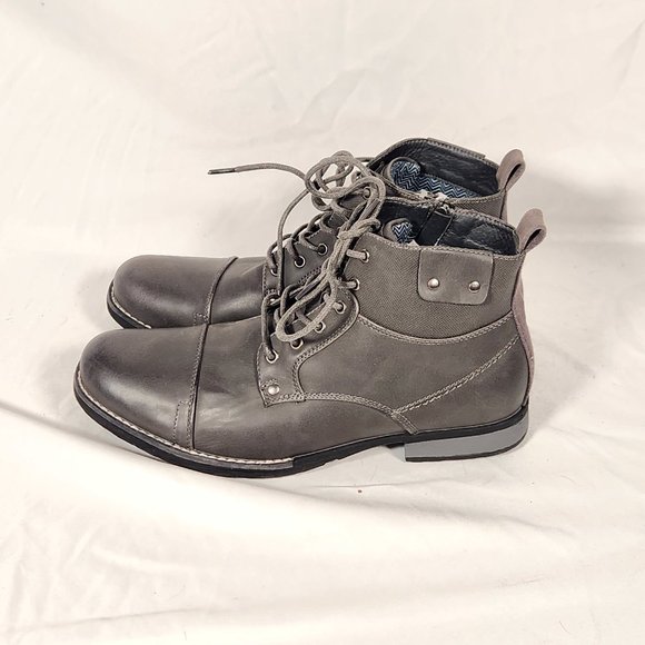 Invito Mens Gray Cap Toe Lace Up Chukka Boot US/9 EU42 NWT main image 8